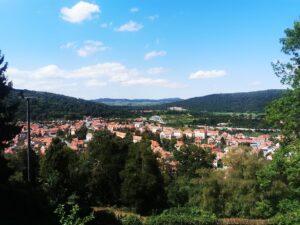 Blick auf die Stadt von der Burg / Klosterkirche